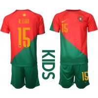 Portugali Rafael Leao #15 Koti Peliasu Lasten MM-kisat 2022 Lyhythihainen (+ Lyhyet housut)